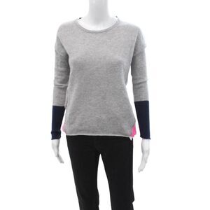 360 Sweater Unisex Gray Cashmere Crew Neck Pullover Sweater Size XS